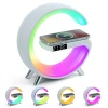 Nuevo control de voz inteligente luz tipo G sonido inalámbrico bluetooth altavoz bluetooth lámpara de escritorio cargada de música inalámbrica alarma multigrupo llamada bluetooth luces deslumbrantes pulsación de música en el hogar sistema de música multifuncional Application Scenario